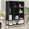 Image de vidaXL Bibliothèque noir 102x30x1415 cm bois dingénierie 3214329