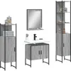 Image de Ensemble D'armoires De Salle De Bain 4 Pcs Sonoma Gris Vidaxl