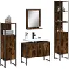 Image de Ensemble D'armoires De Salle De Bain 4 Pcs Chêne Fumé Vidaxl