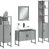 Image de Ensemble D'armoires De Salle De Bain 4 Pcs Sonoma Gris Vidaxl