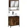 Image de Ensemble De Meubles De Salle De Bain 2 Pcs Chêne Fumé Vidaxl