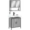 Image de Ensemble De Meubles De Salle De Bain 2 Pcs Sonoma Gris Vidaxl