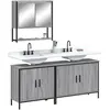 Image de Ensemble De Meubles De Salle De Bain 3 Pcs Sonoma Gris Vidaxl
