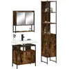 Image de Ensemble De Meubles De Salle De Bain 3 Pcs Chêne Fumé Vidaxl