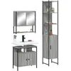 Image de Ensemble De Meubles De Salle De Bain 3 Pcs Sonoma Gris Vidaxl