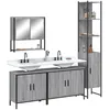 Image de Ensemble De Meubles De Salle De Bain 4 Pcs Sonoma Gris Vidaxl