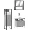 Image de Ensemble De Meubles De Salle De Bain 3 Pcs Sonoma Gris Vidaxl