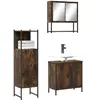 Image de Ensemble De Meubles De Salle De Bain 3 Pcs Chêne Fumé Vidaxl