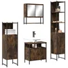 Image de Ensemble de meubles de salle de bain - VIDAXL - Chêne fumé - 4 pièces - Design contemporain - Montage facile