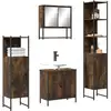 Image de Ensemble De Meubles De Salle De Bain 4 Pcs Chêne Fumé Bois Vidaxl