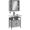 Image de Ensemble De Meubles De Salle De Bain 2 Pcs Sonoma Gris Vidaxl