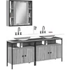 Image de Ensemble D'armoires De Salle De Bain 3 Pcs Sonoma Gris Vidaxl