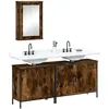 Image de Ensemble De Meubles De Salle De Bain 3 Pcs Chêne Fumé Vidaxl