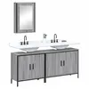 Image de Ensemble De Meubles De Salle De Bain 3 Pcs Sonoma Gris Vidaxl