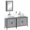Image de vidaXL Ensemble de meubles de salle de bain 3 pcs Sonoma gris armoire de salle de bain armoire de bain meuble-lavabo de 3214793