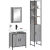 Image de Ensemble De Meubles De Salle De Bain 3 Pcs Sonoma Gris Vidaxl