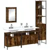 Image de Ensemble De Meubles De Salle De Bain 4 Pcs Chêne Fumé Bois Vidaxl