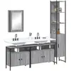 Image de Ensemble De Meubles De Salle De Bain 4 Pcs Sonoma Gris Vidaxl