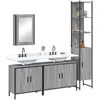 Image de Ensemble De Meubles De Salle De Bain 4 Pcs Sonoma Gris Vidaxl