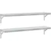 Image de Étagères Murales 2 Pcs 100x23,5 Cm Argenté Acier Inoxydable Vidaxl