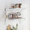 Image de vidaXL Étagères murales 2 pcs 50x30 cm argenté acier inoxydable étagère flottante étagère murale dexposition panneau 3214509