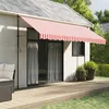 Image de vidaXL Tissu de remplacement pour auvent rayures rouges et blanches 367716