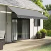 Image de vidaXL Tissu de remplacement de cantonnière d’auvent rayure anthracite 367763