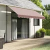 Image de vidaXL Tissu de remplacement de cantonnière d’auvent rayure marron 3 m 367780