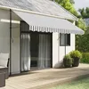 Image de vidaXL Tissu de remplacement de cantonnière d’auvent anthracite blanc 367787