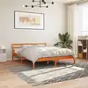 Image de Cadre De Lit Sans Matelas Cire Marron 200x200cm Bois Pin Massif Vidaxl