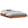 Image de vidaXL Cadre de lit cire marron 120x190 cm bois de pin massif 844824
