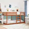 Image de Lit Superposé Sans Matelas Cire Marron 80x200 Cm Pin Massif Vidaxl