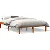 Image de Cadre De Lit Sans Matelas Cire Marron 140x200cm Bois Pin Massif Vidaxl