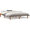 Image de Cadre De Lit Sans Matelas Cire Marron 160x200cm Bois Pin Massif Vidaxl