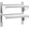 Image de Étagère Murale 2 Niveaux 50x23,5x48 Cm Argenté Acier Inoxydable Vidaxl