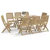 Image de Chaises De Jardin Pliantes Lot De 8 44x50x88 Cm Bois D'acacia Vidaxl