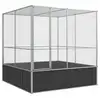 Image de Vidaxl volière argenté 211x207x212 cm acier