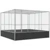 Image de Vidaxl volière argenté 311x307x212 cm acier