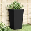 Image de Jardinières 2 Pcs Noir 32,5x32,5x57 Cm Polypropylène Vidaxl