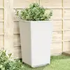 Image de Jardinières 2 Pcs Blanc 32,5x32,5x57 Cm Polypropylène Vidaxl