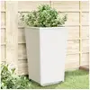 Image de Jardinières 2 pcs blanc 32,5x32,5x57 cm polypropylène