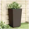 Image de Jardinières 2 pcs marron 32,5x32,5x57 cm polypropylène
