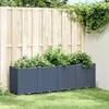 Image de vidaXL Jardinière Pot de Fleurs Bac à Fleurs Pot à Plantes Boîte à Fleurs Jardin Terrasse Patio Extérieur Bleu Gris 367856