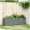Image de Jardinière gris clair 160x40x53 cm polypropylène