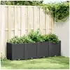 Image de Jardinière noir 160x40x53 cm polypropylène