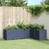 Image de vidaXL Jardinière Pot de Fleurs Bac à Fleurs Pot à Plantes Boîte à Fleurs Jardin Terrasse Patio Extérieur Bleu Gris 367861