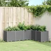 Image de vidaXL Jardinière gris clair 160x120x53 cm polypropylène 367862