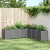 Image de vidaXL Jardinière Lit Surélevé de Jardin Pot de Fleurs Bac à Plantes Boîte de Plantation Patio Terrasse Extérieur Gris 367867