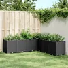 Image de vidaXL Jardinière Lit Surélevé de Jardin Pot de Fleurs Bac à Plantes Boîte de Plantation Patio Terrasse Extérieur Noir 367868