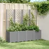 Image de Jardinière Avec Treillis Gris Clair 160x40x140 Cm Pp Vidaxl